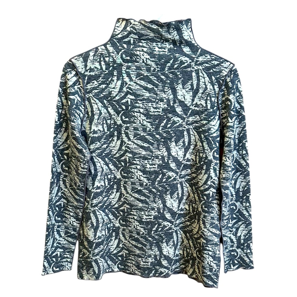 Gray and Tan abstract sweater